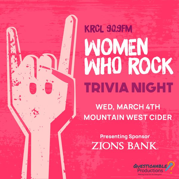 KRCL's Women Who Rock Trivia Night 2026 is back on Wed, March 4