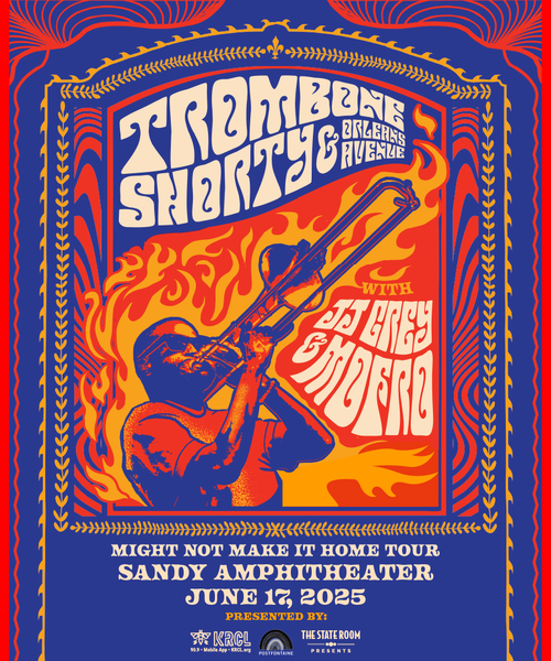 KRCL Presents: Trombone Shorty & Orleans Ave with JJ Grey & Mofro June 17 at Sandy Amp